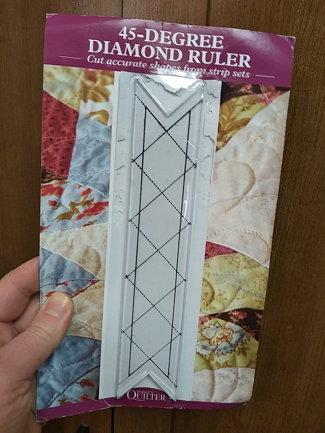 45 Degree Diamond Ruler + Hexagon Cutter Quilters Template from Today's Quilter