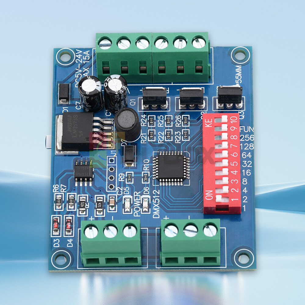 Decoder DMX512 3 Channel RGBW Controller Board LED Stage Lighting CMOS Output