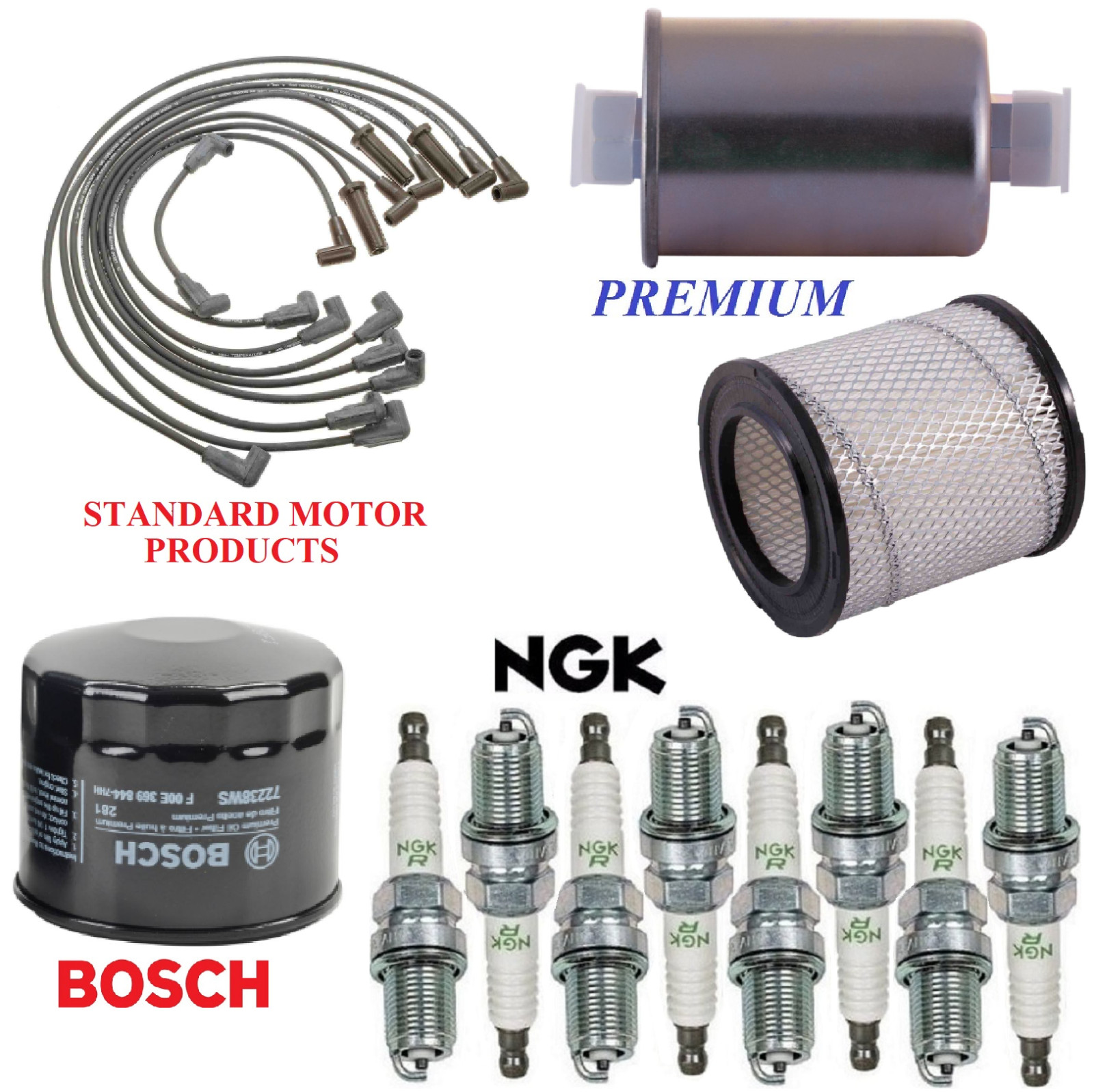 Tune Up Kit Filters Cap Wire Spark Plugs For PONTIAC FIREBIRD V8 5.7L 1987