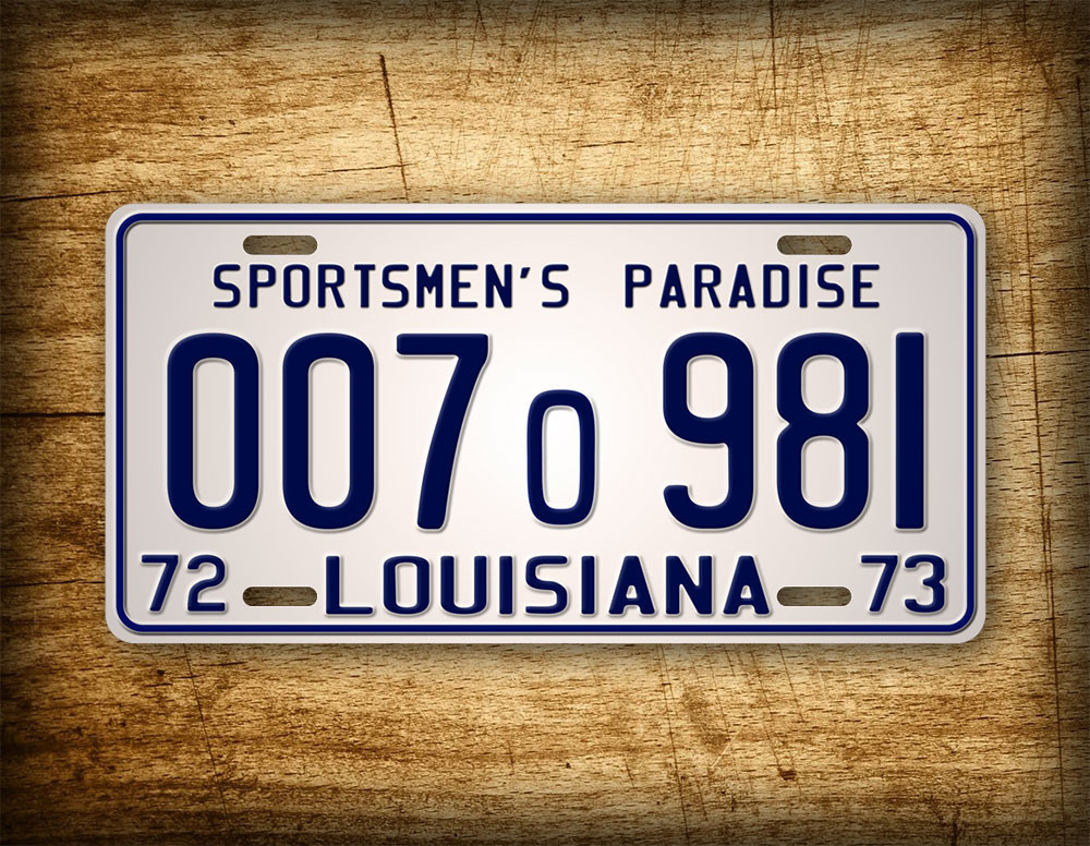 JAWS Movie Louisiana License Plate 1975 Shark Autopsy Replica Prop Auto Tag 1973