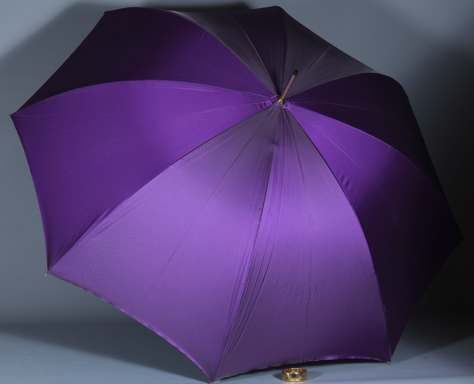 PASOTTI PURPLE/KALEIDOSCOPE Double Cloth Polyester Lucite Handle Umbrella Italy