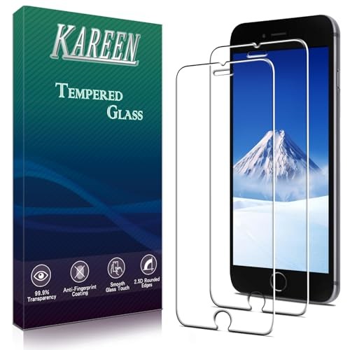 2 Pack Screen Protector Tempered Glass for iPhone SE