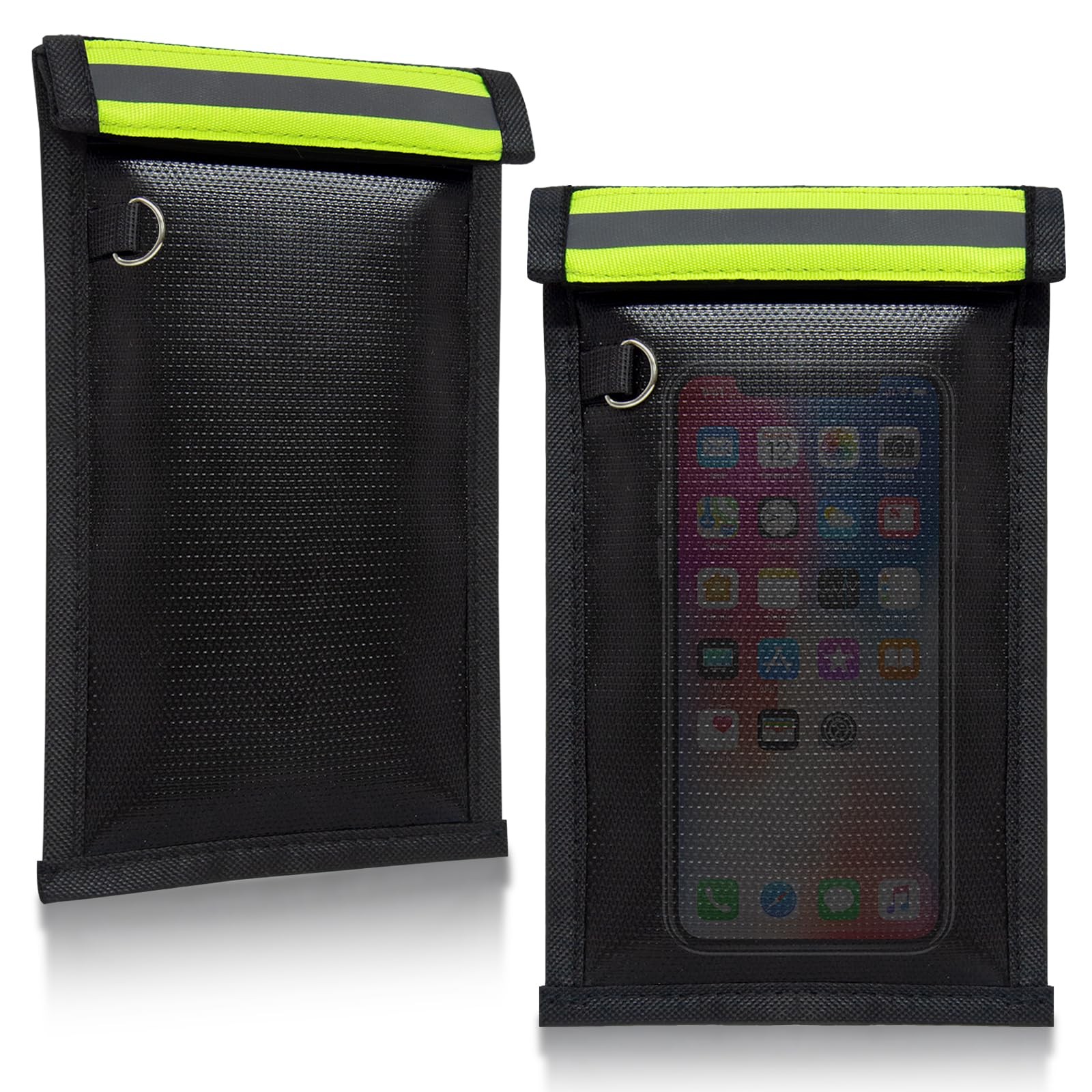 beautybucketZJL 2 Pack Faraday Bags for Phones & Car Keys, 2 Pack, Black