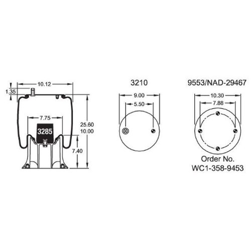 Automann AB1DK23L-9238 Air Spring, Rolling Lobe (Genuine)