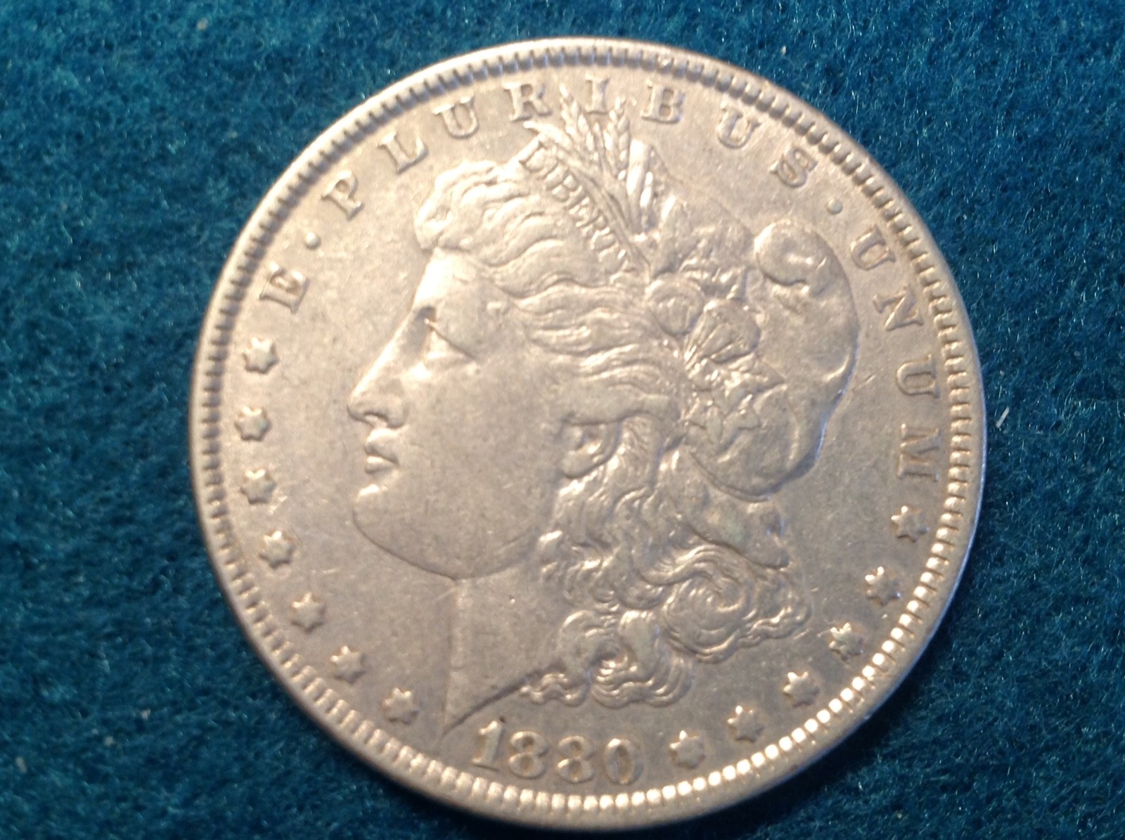 1880 Morgan Head Silver Dollar (hot pink)