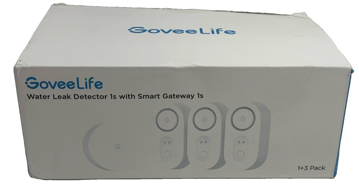 GoveeLife Upgraded Smart Water Leak Detector 1s with High Alarm, 3 Pack | 1804ft