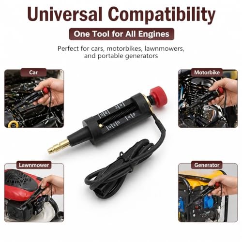 Spark Plug Tester, Adjustable Engine Ignition Detector, Portable Automotive