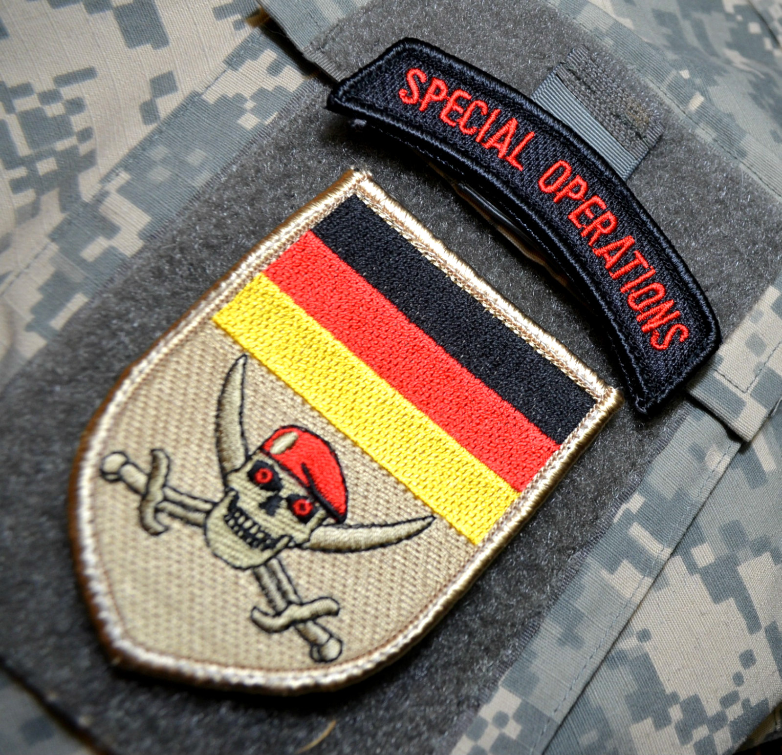 BUNDESWEHR JOINT TASK FORCE DAGGER AFGHANISTAN vêlkrö 2-PC:⭐SKULL CROSS-BONES⭐