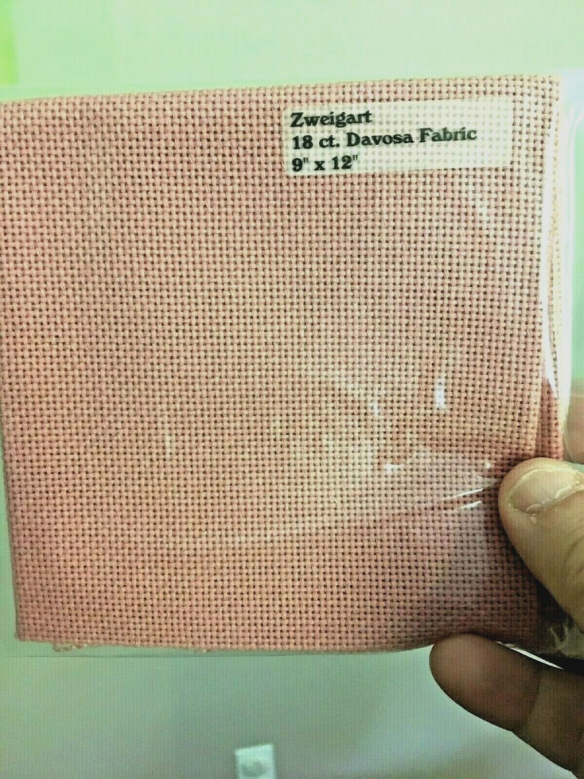 Zweigart  18 CT. DAVOSA dark pink Cross Stitch Fabric  9" x 12"