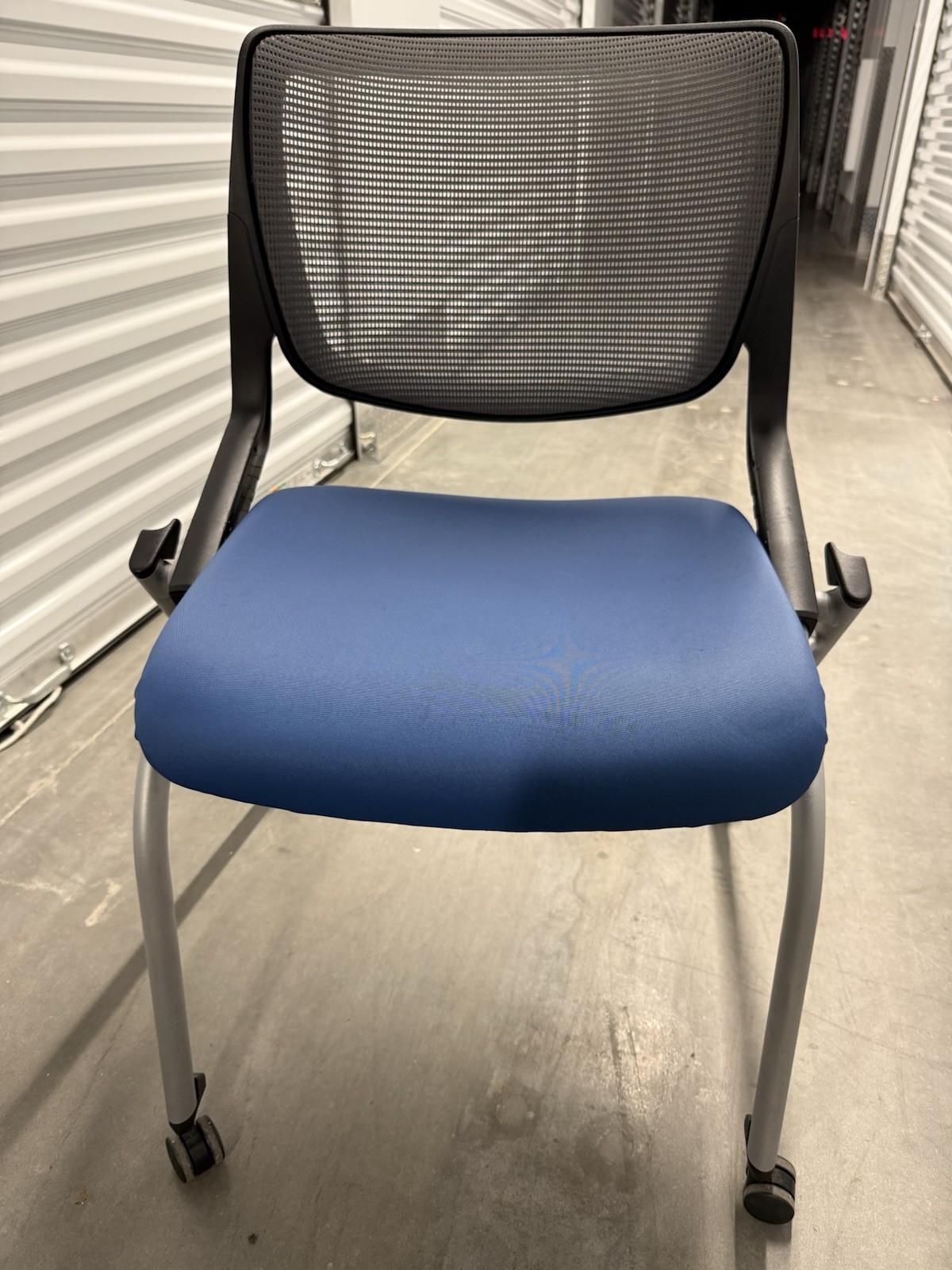 Hon Motivate Seating Nesting Flex-back Stack Chair - Fabric Blue Seat