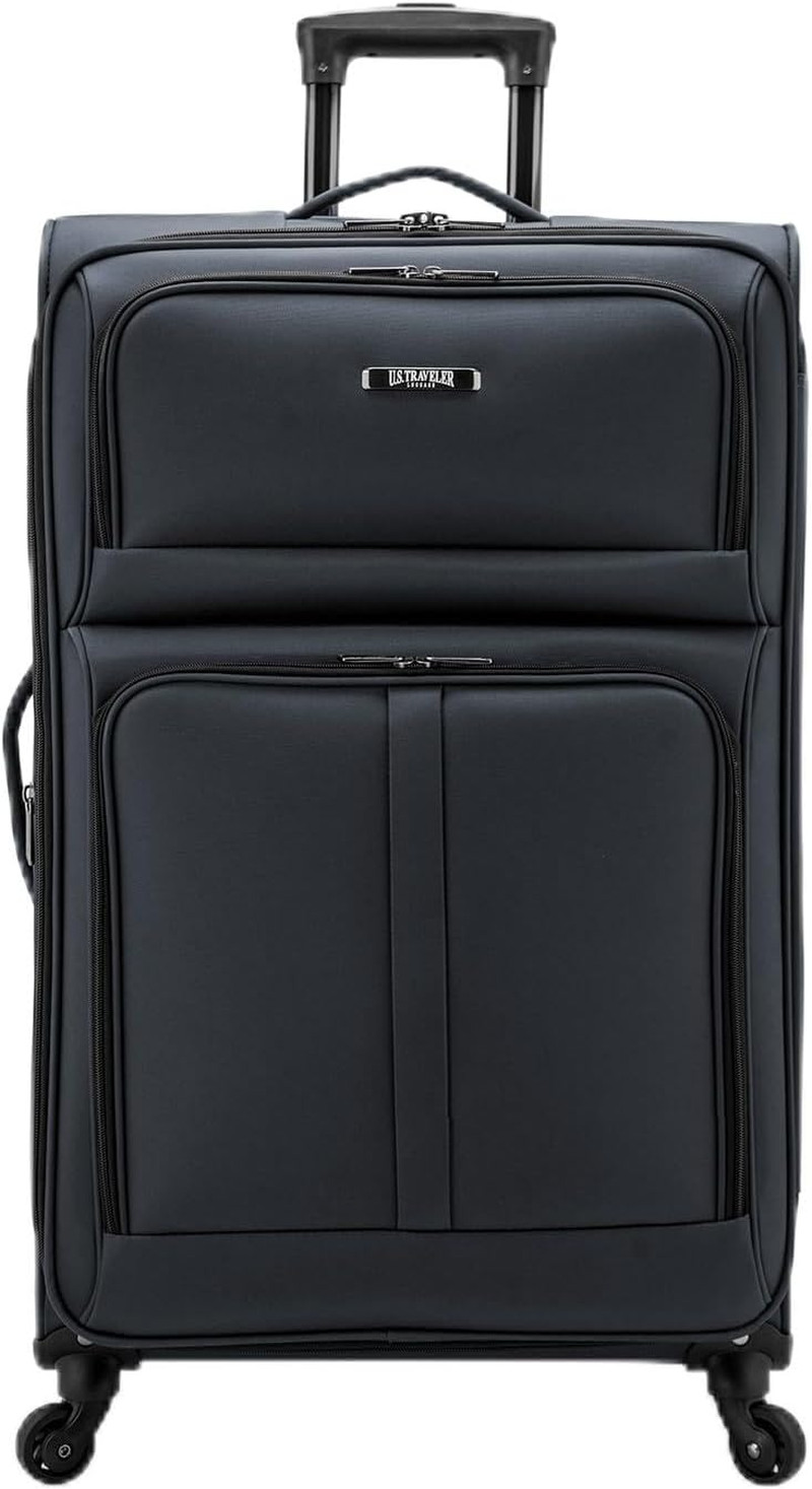 Anzio Softside Expandable Luggage with Spinner Wheels, Dark Grey, 30-Inch Large