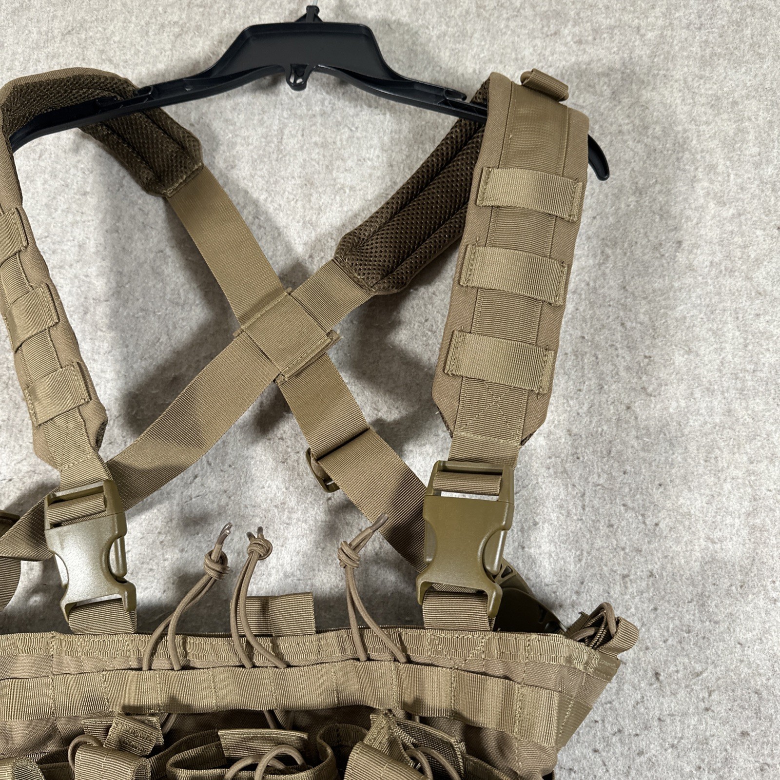 Condor Tan MOLLE Tactical Chest Rig Adjustable Nylon Mesh One Size