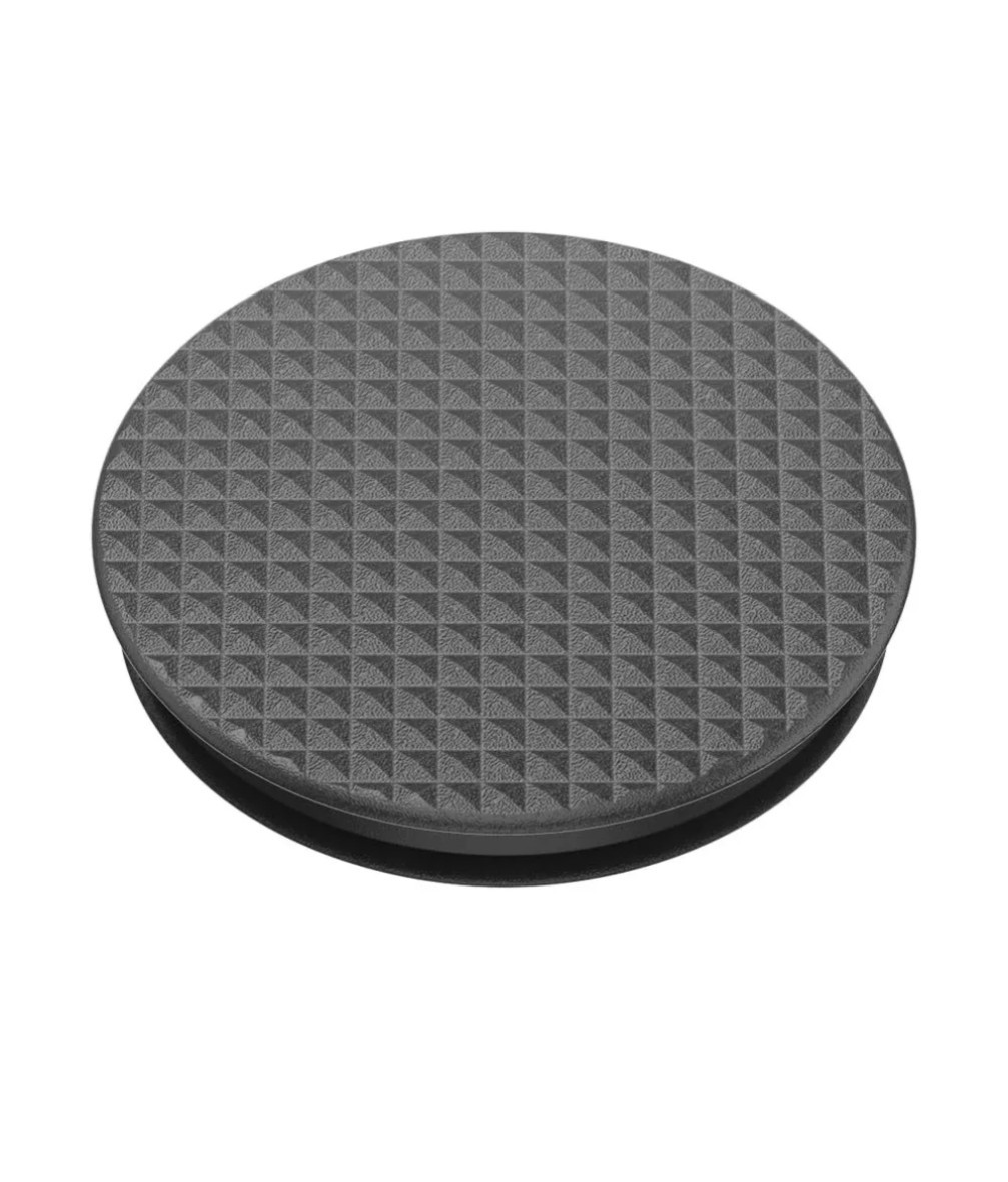 POPSOCKETS PopGrip Knurled Texture Black Phone Holder Black Textured Studded
