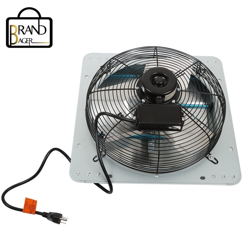 Shutter Exhaust Fan 14 inch Industrial Workshop Greenhouse Garage Wall Mount