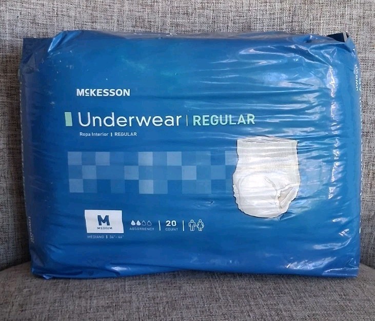 Pack Of 3 McKesson Regular Adult Absorbent Underwear Pull On Medium M/ 20 Ct Bag