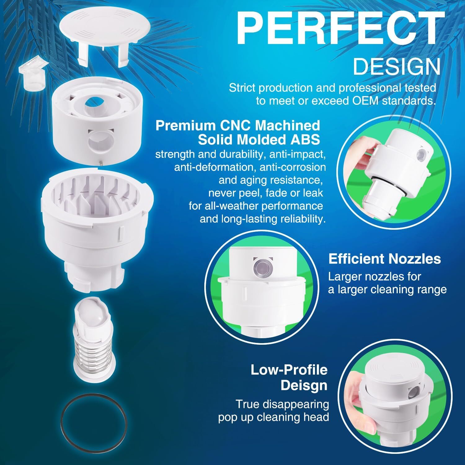 PCC2000 Rotating Pop Up Head Nozzel for Paramount In-Floor Cleaning System
