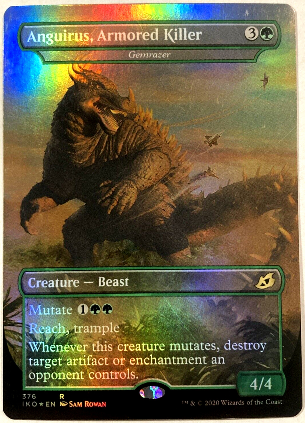 MTG Anguirus, Armored Killer - Gemrazer FOIL Ikoria: Lair of Behemoths 376 LP