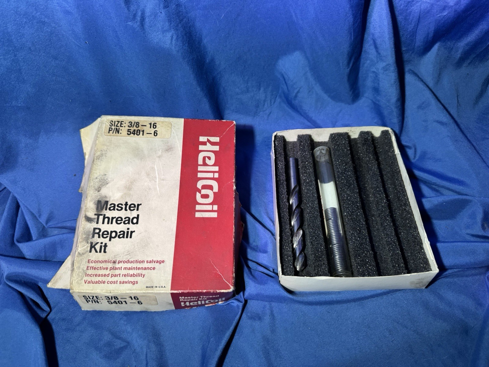 Helicoil Master Thread Repair Kit 3/8”-16 P/N 5401-6 Incomplete