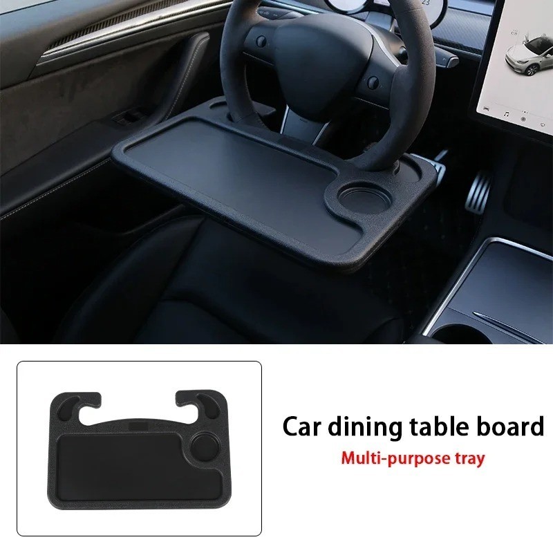 Car Steering Wheel Tray Foldable Dining Table Writing Desk Cup Holder Rack