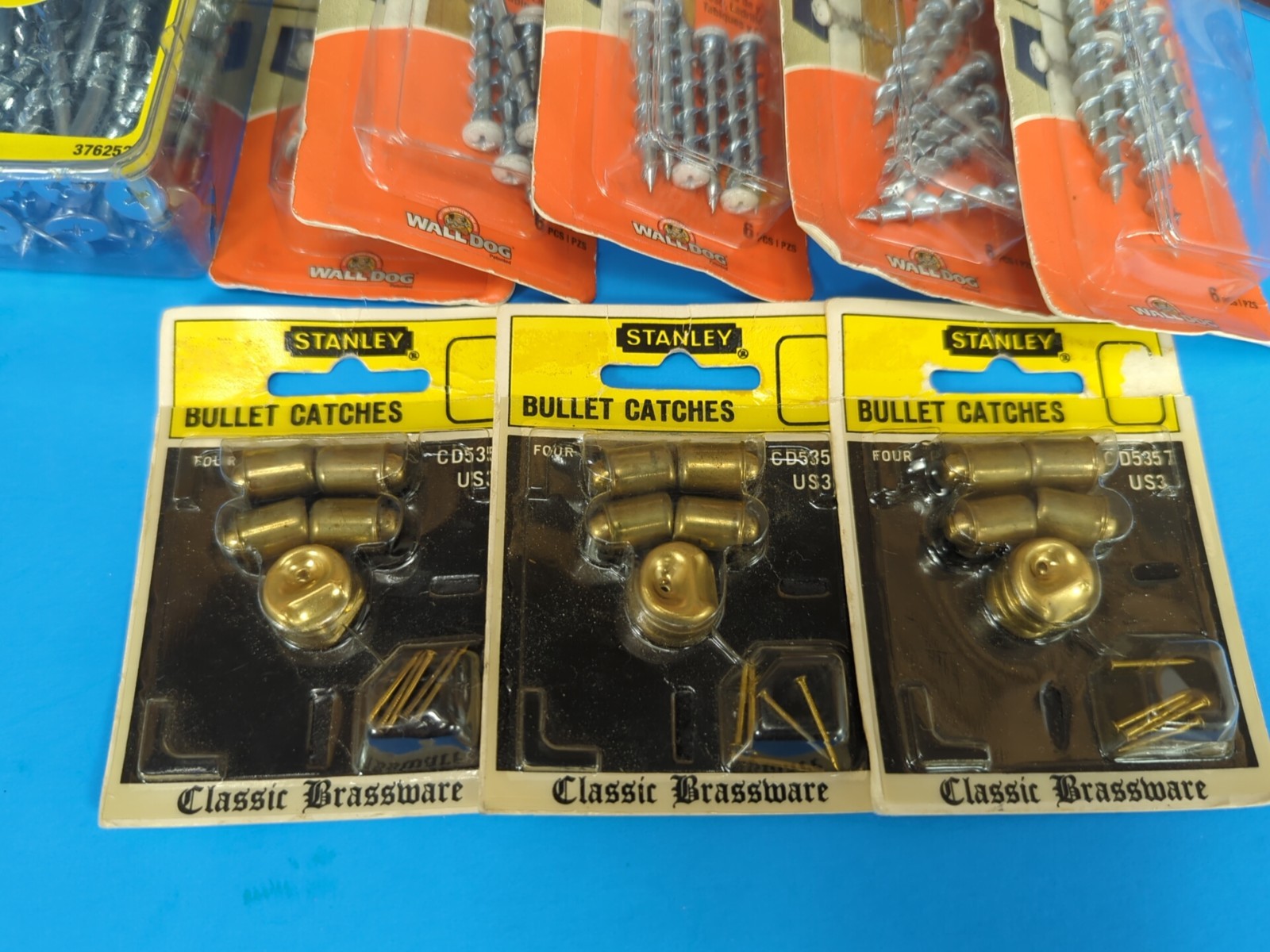 LOT of Cabinet Mounting Screw & Anchor Sets by Hillman Stanley Bullet Catches