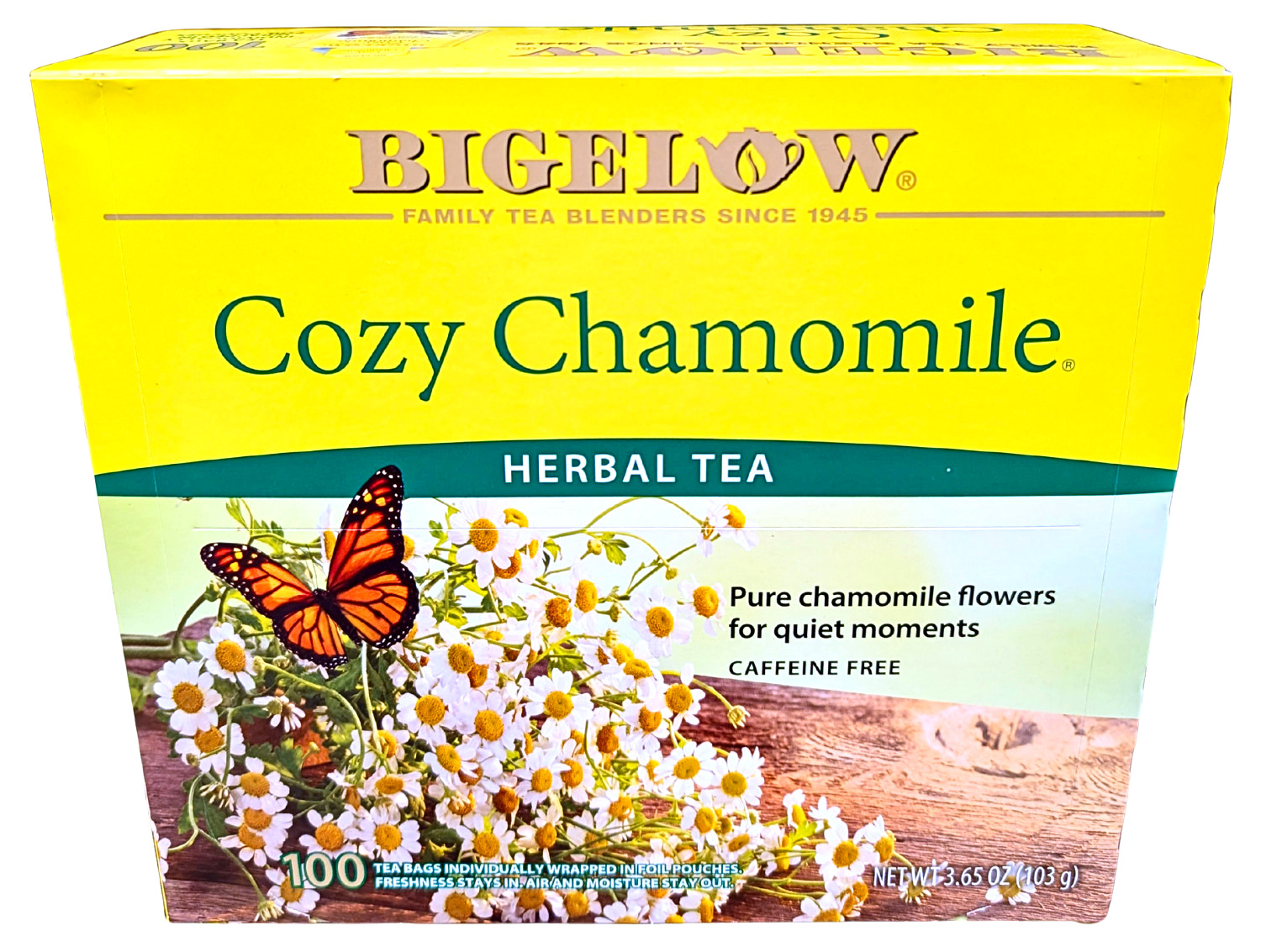 Bigelow Cozy Chamomile Herbal Tea 100 Count EXP 07/2028