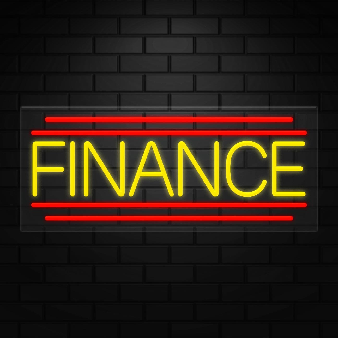 Finance Neon Sign for Retail Displays | LED Flex Neon | 30"W x 12"H x 1"D