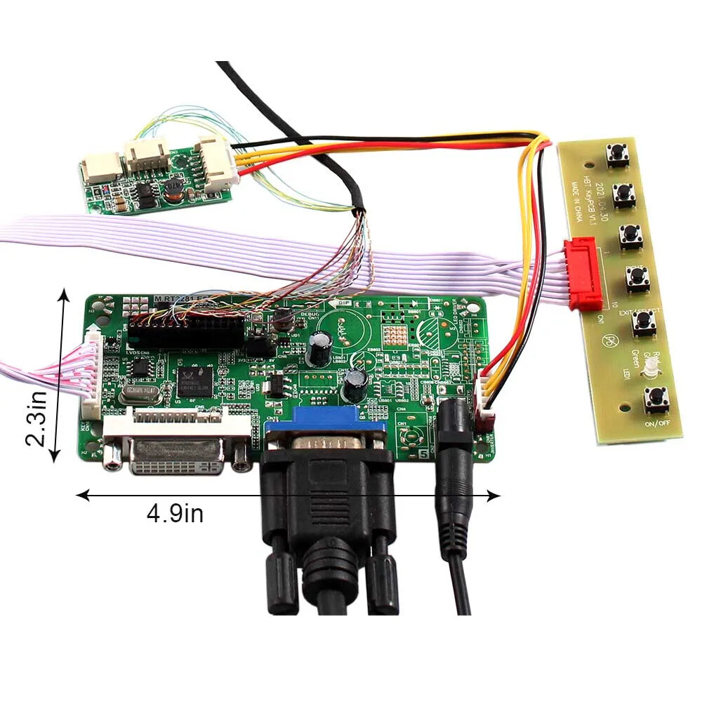 DVI VGA LCD Controller Board With 9.7 inch LP097X01 1024×768 LCD Panel