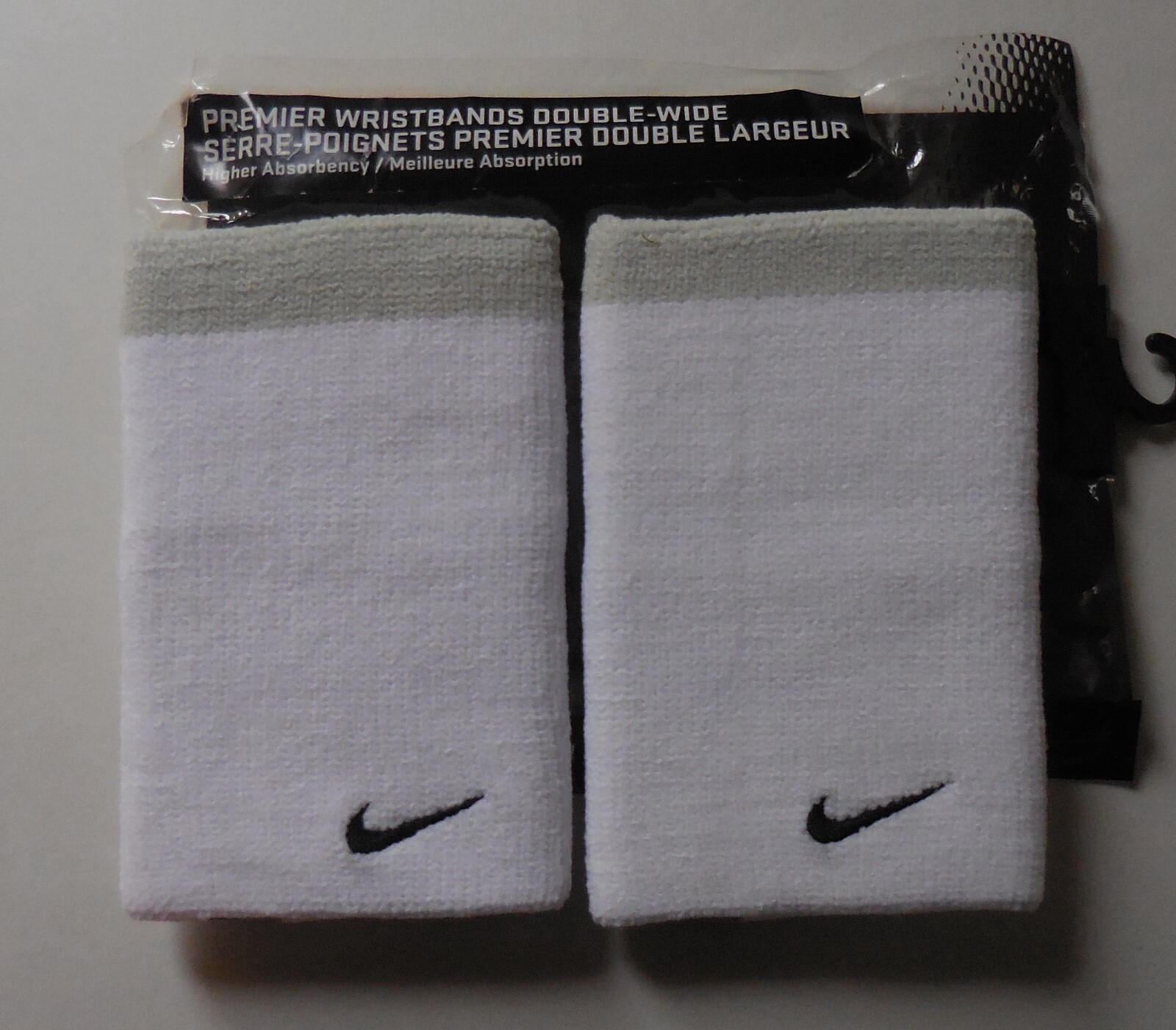 Nike Premier Wristbands DW Tennis 2013 White/Timberwolf/Black Set of 6 Pair
