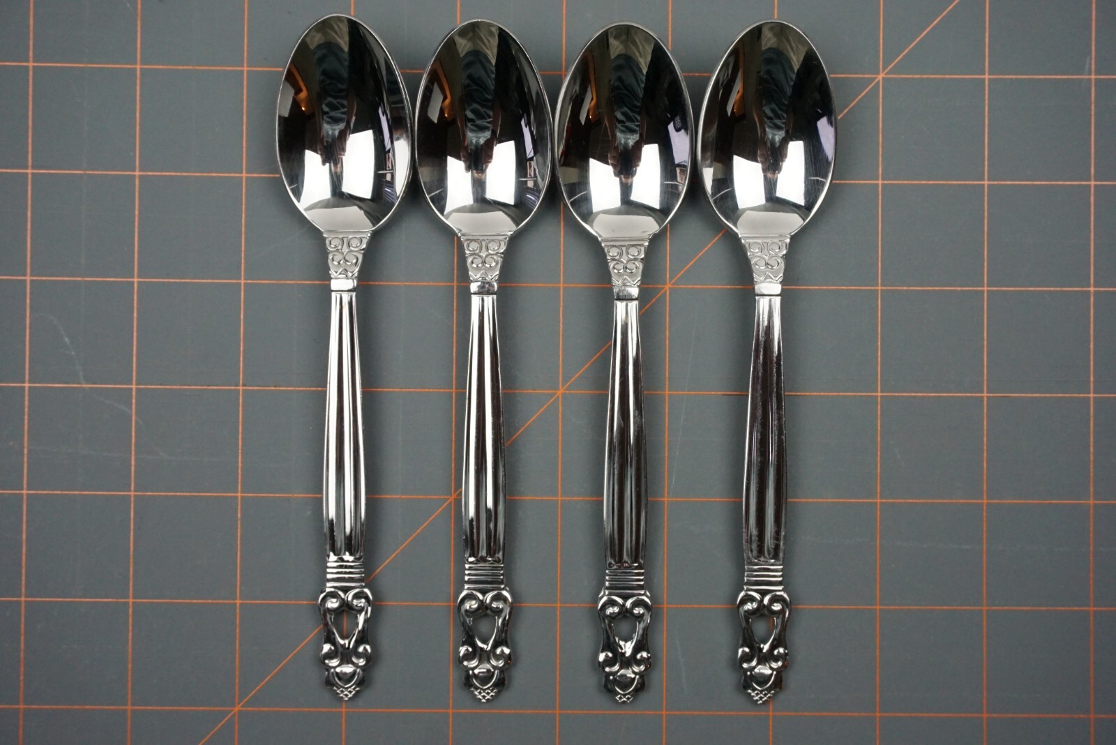 4 x Towle Stockholm Stainless Teaspoons 6 ¼”