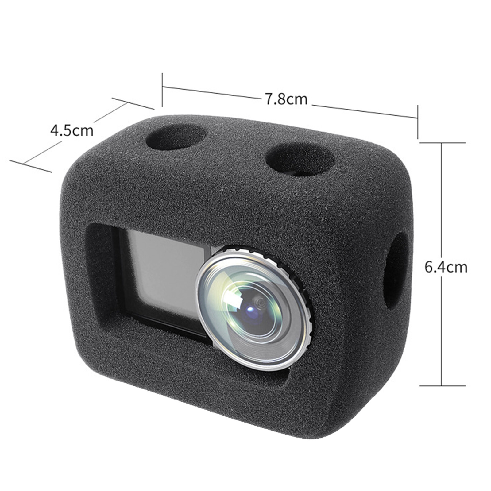 Windshield Wind Noise Reduction Sponge Foam Case Cover for DJI Osmo Action