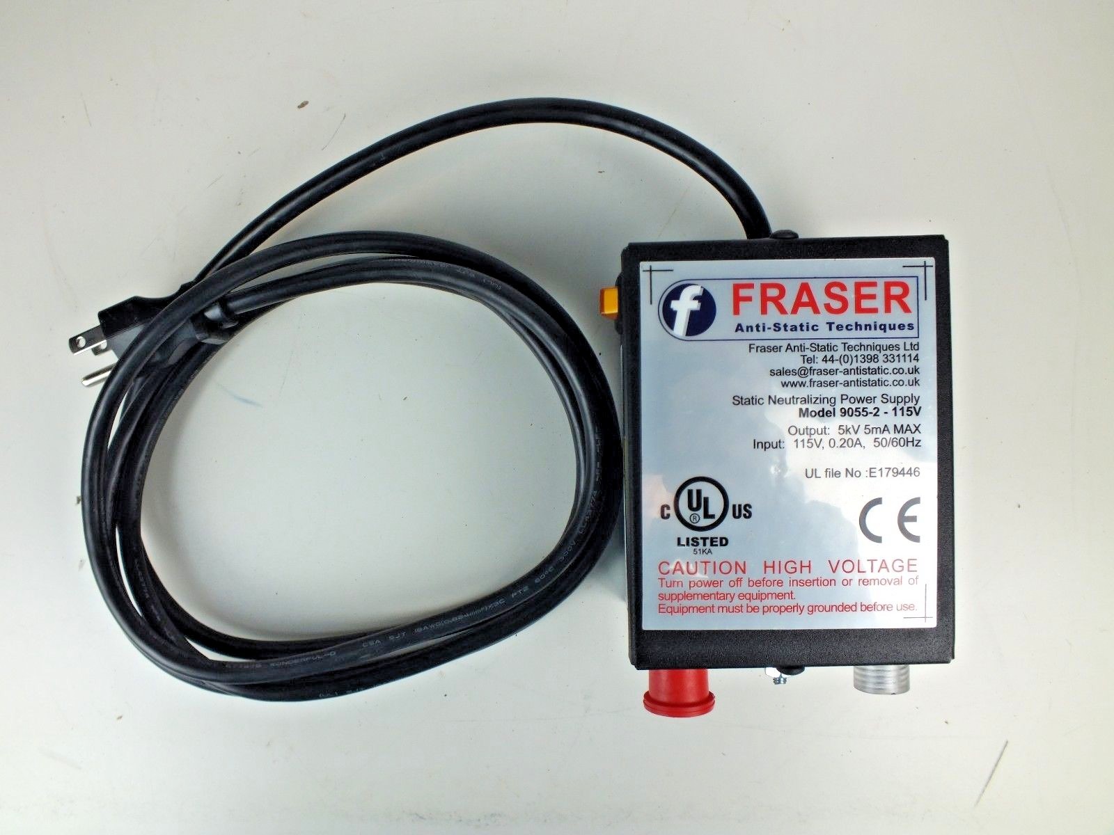 New Fraser 9055-2 115V POWER UNIT, Input 115 Volt, 0.20 Amp, 50/60 Hz