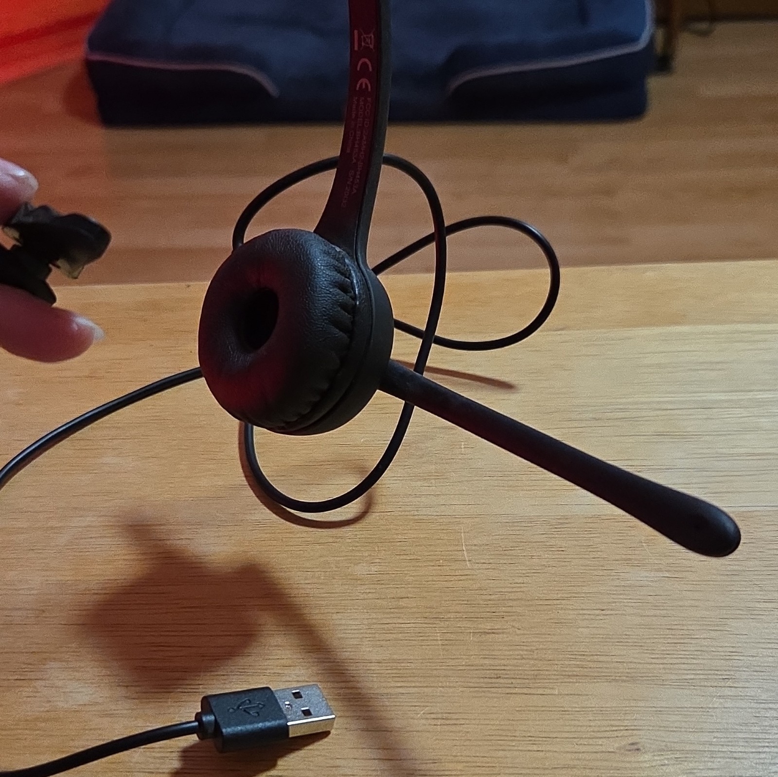 Mpow BH453A USB Wired + Bluetooth Mono On-Ear Headset Boom Mic Black