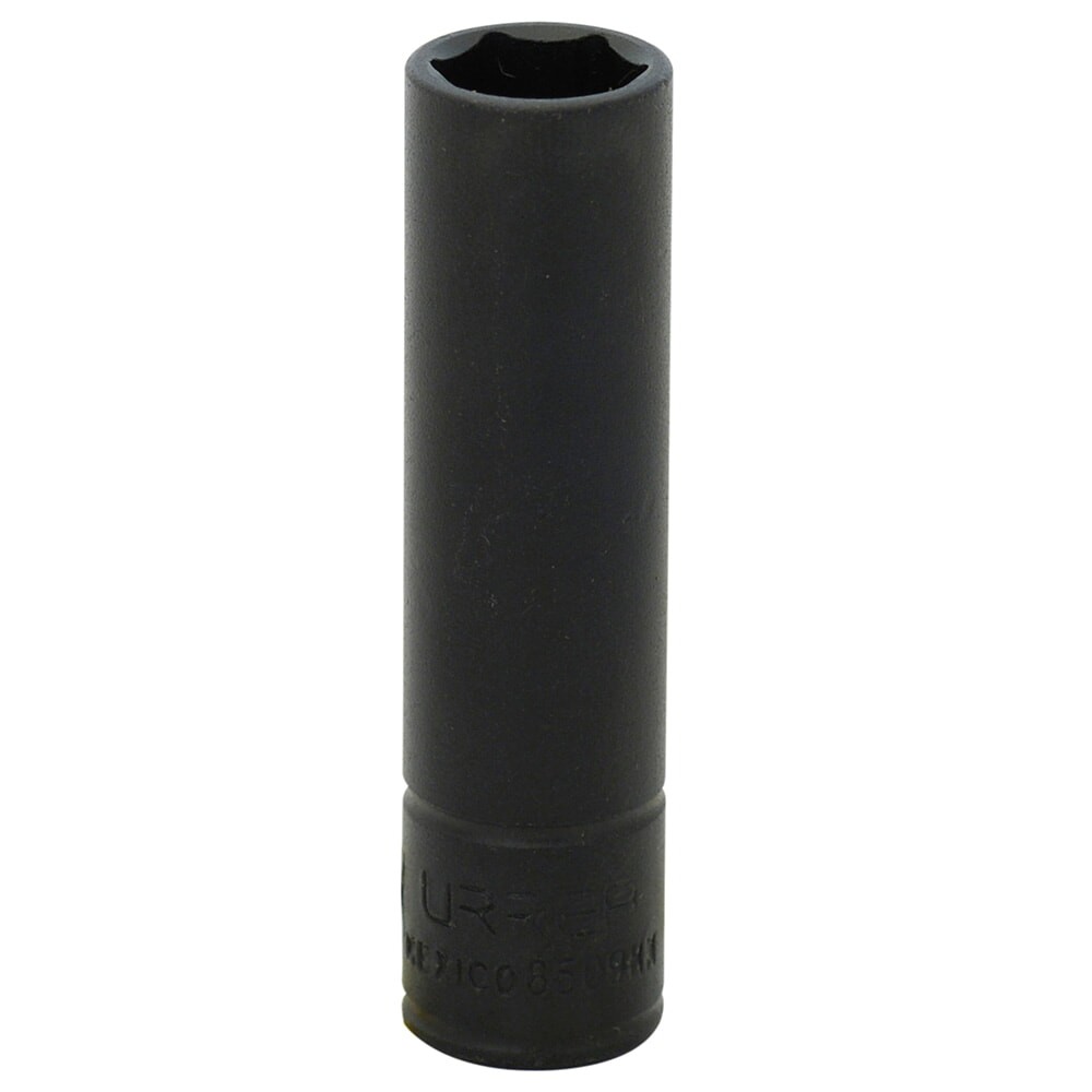 URREA 6509HM 1/4" Drive Black Deep Impact Socket 6 Point 9 mm