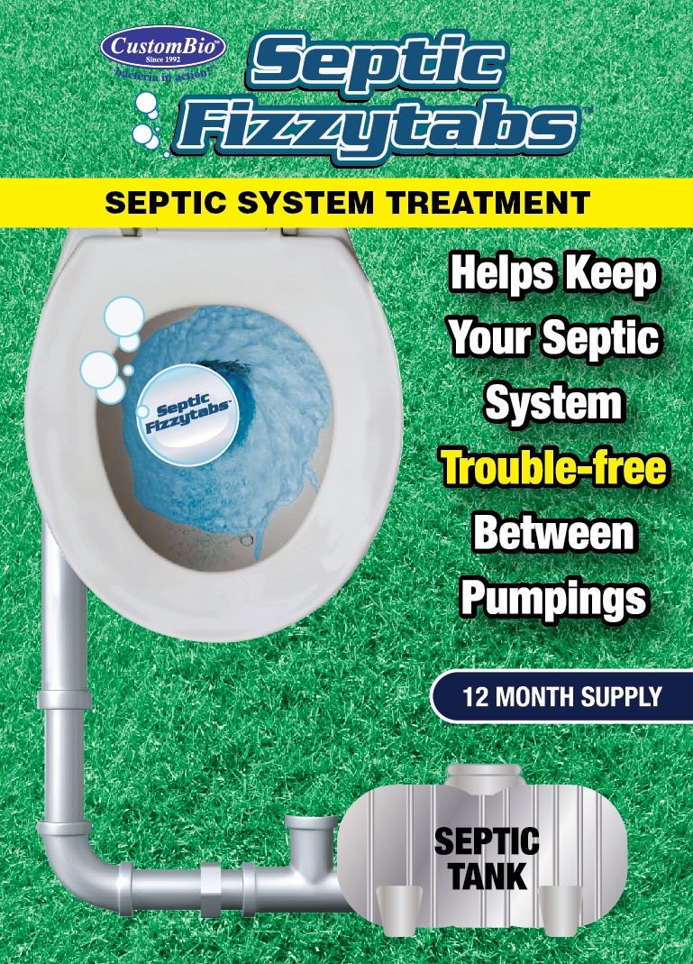 Septic Fizzytabs Septic Treatment 1 YEAR SUPPLY - 12 tablets -ORIGINAL FORMULA