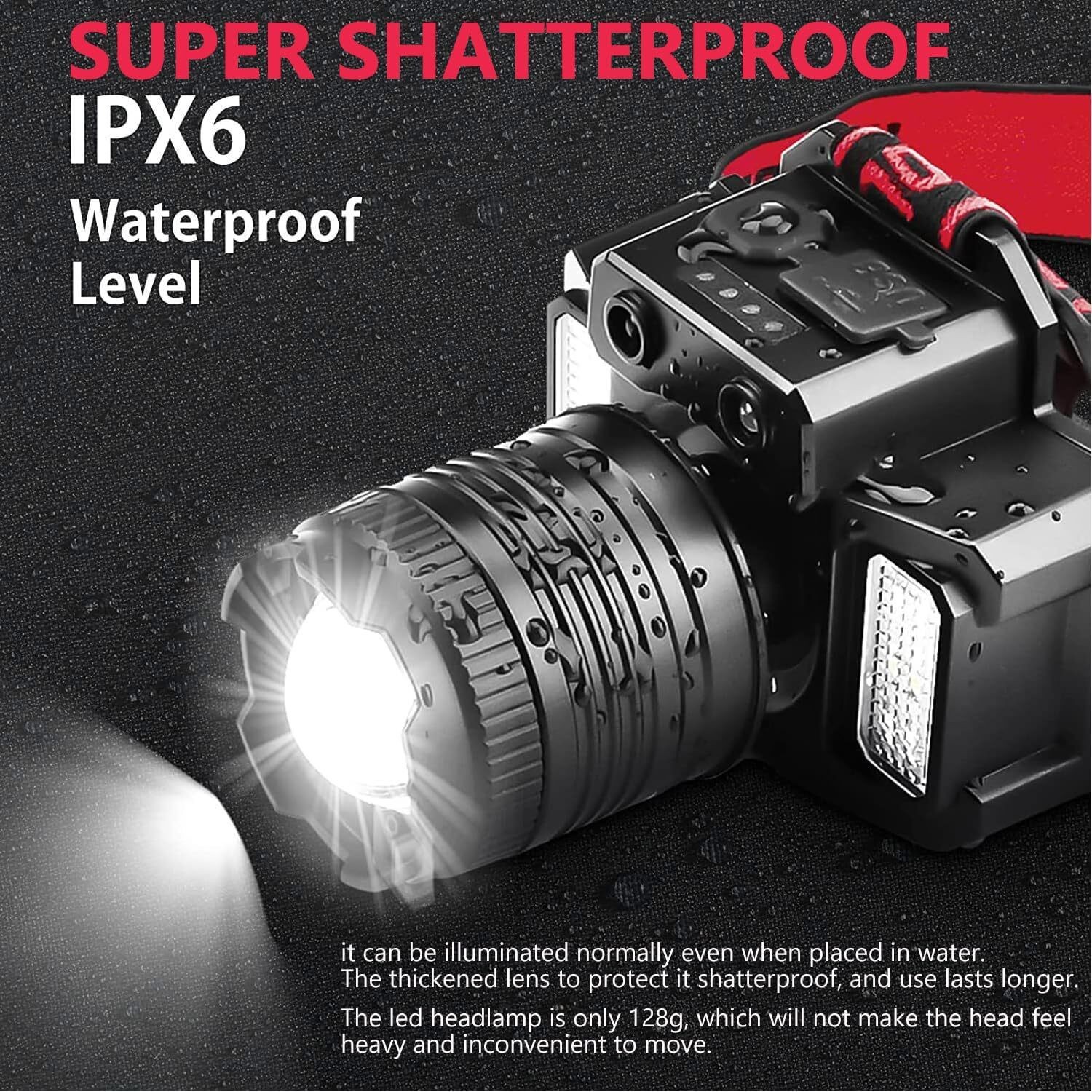 990000LM LED Headlamp Rechargeable Headlight Zoomable Head Torch Lamp Flashlight