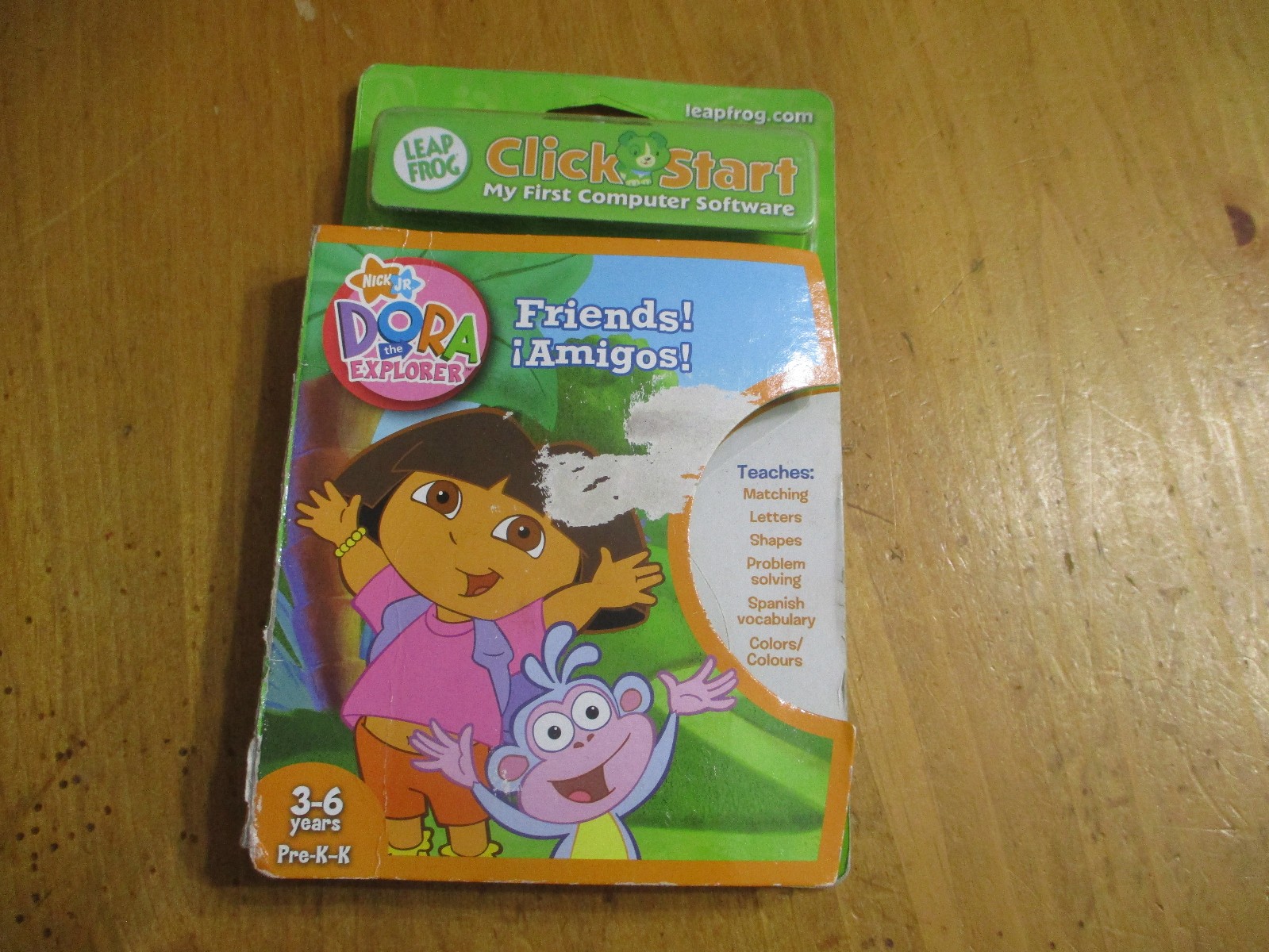 New LeapFrog Click Start Dora the Explorer Friends! Amigos! Educational Game