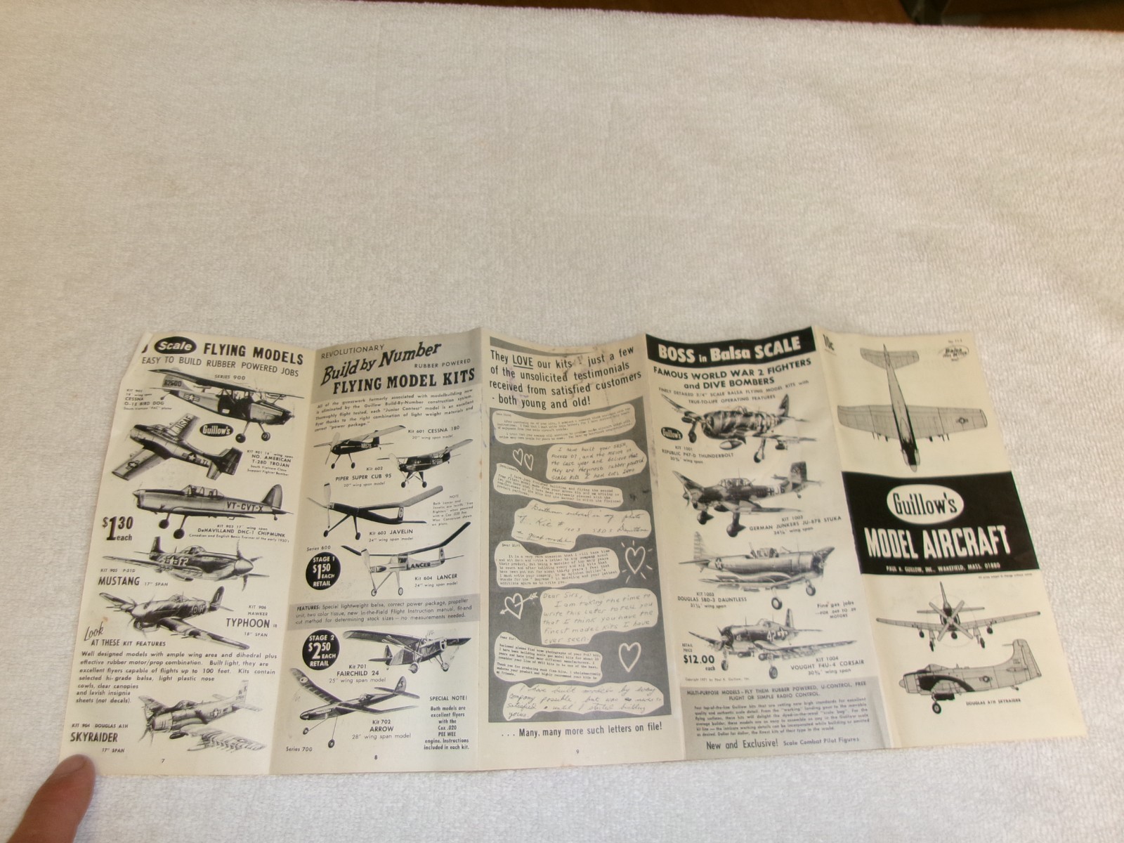 Vintage Guillows Model Remote Control Aircraft Catalog 1971