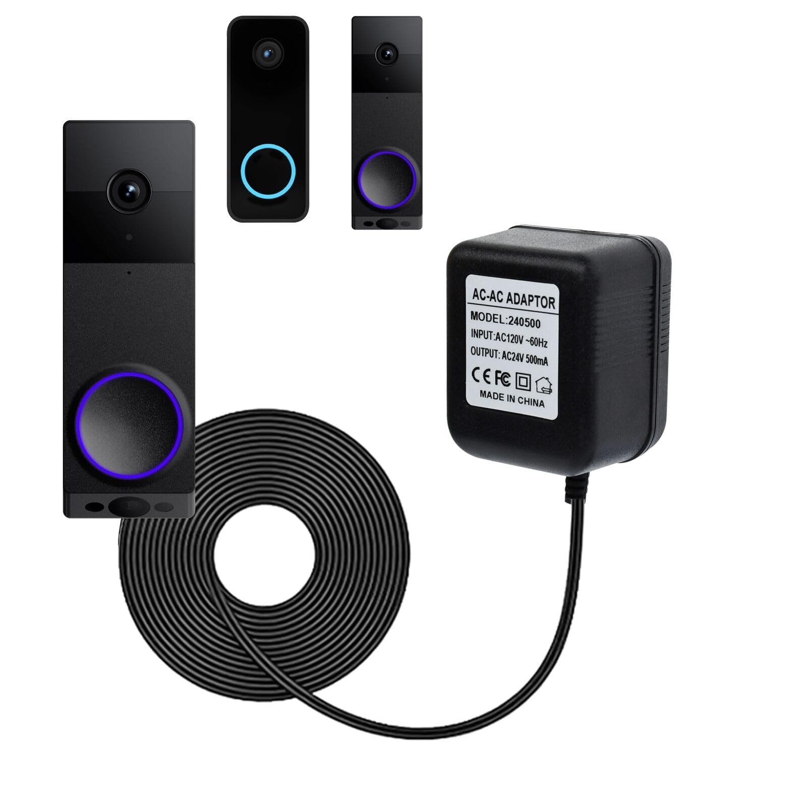 VVHOOY 24V 500mA Video Doorbell Power Adapter Compatible for wyze doorbell
