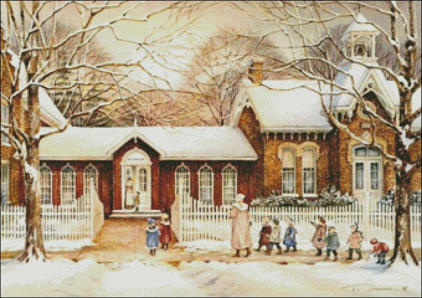 The Museum-Chart Needlework Crafts DIY-Counted Cross Stitch Pattern