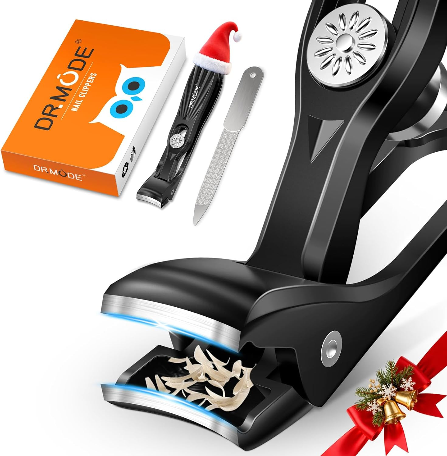 DRMODE Nail Clippers for Men Thick Nails, Angled Head Toe Nail Clippers for Thic