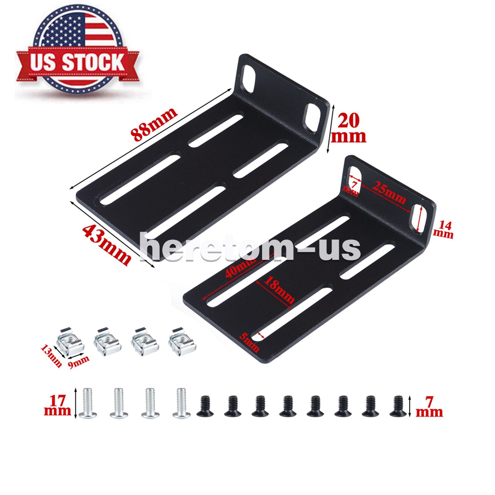 Rack Mount Kit Universal Adjustable 19" for HPE /OfficeConnect/Other Switches