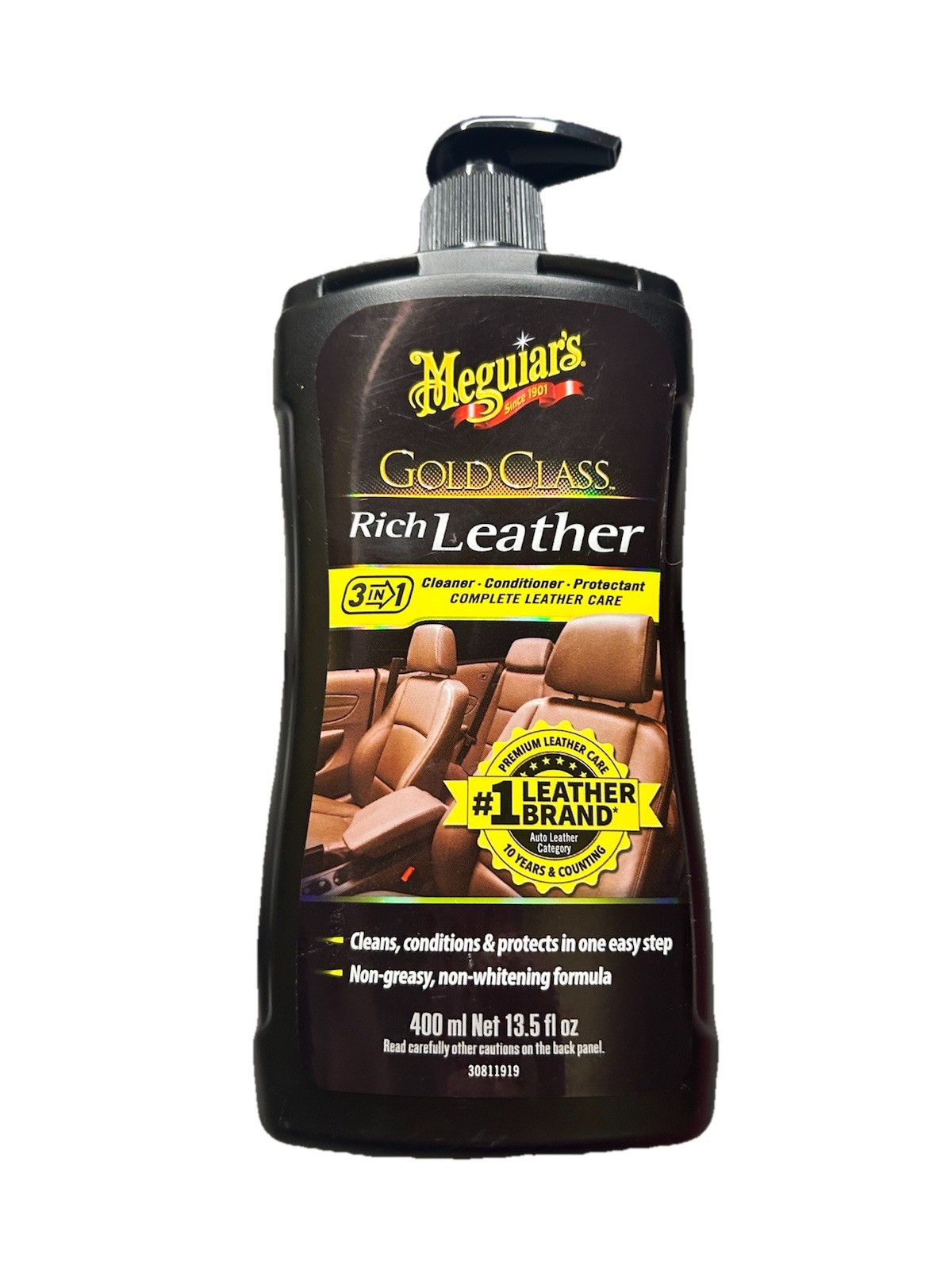 Meguiar's Gold Class Rich Leather Cleaner and Conditioner Pump Top 13.5 Oz