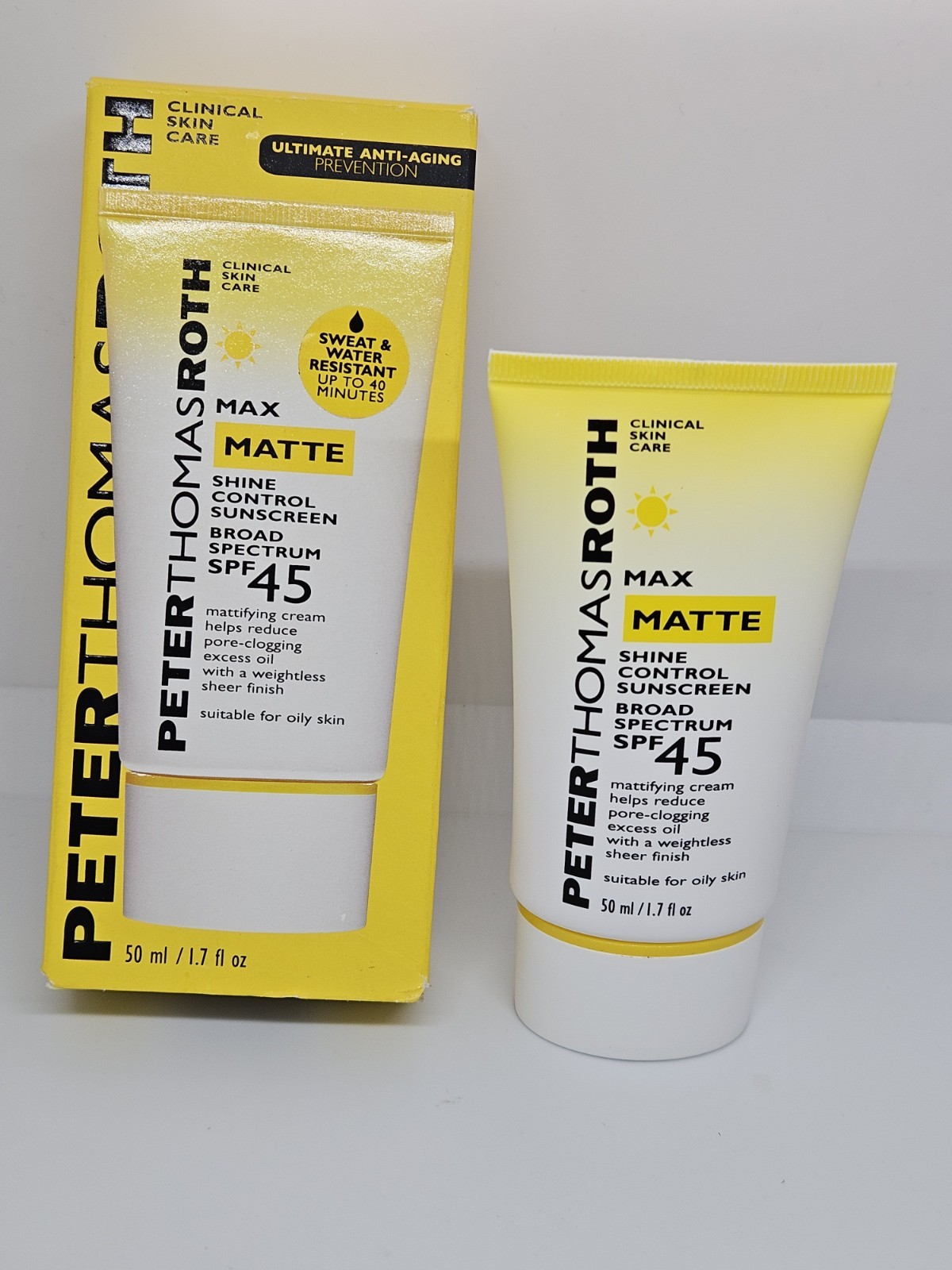 Peter Thomas Roth Max Matte Shine Control Sunscreen SPF 45 - 1.7oz READ DESCRIPT