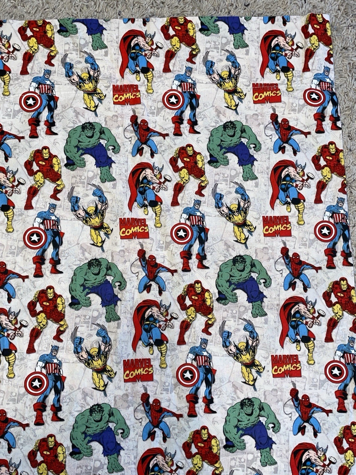 Standard Size Handmade Pillowcase Marvel Superheroes Comics Thor Hulk Wolverine