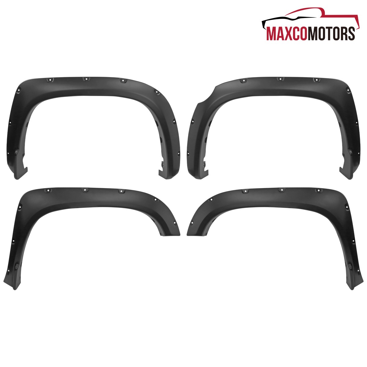 Fender Flares Fits 2014-2021 Toyota Tundra Smooth Black Pocket Rivet Style Cover