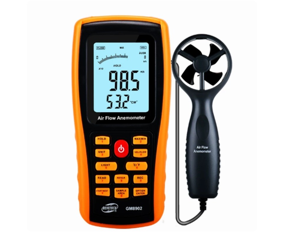 Digital Anemometer, Handheld Anemometer, Wind Speed and Airflow Tester