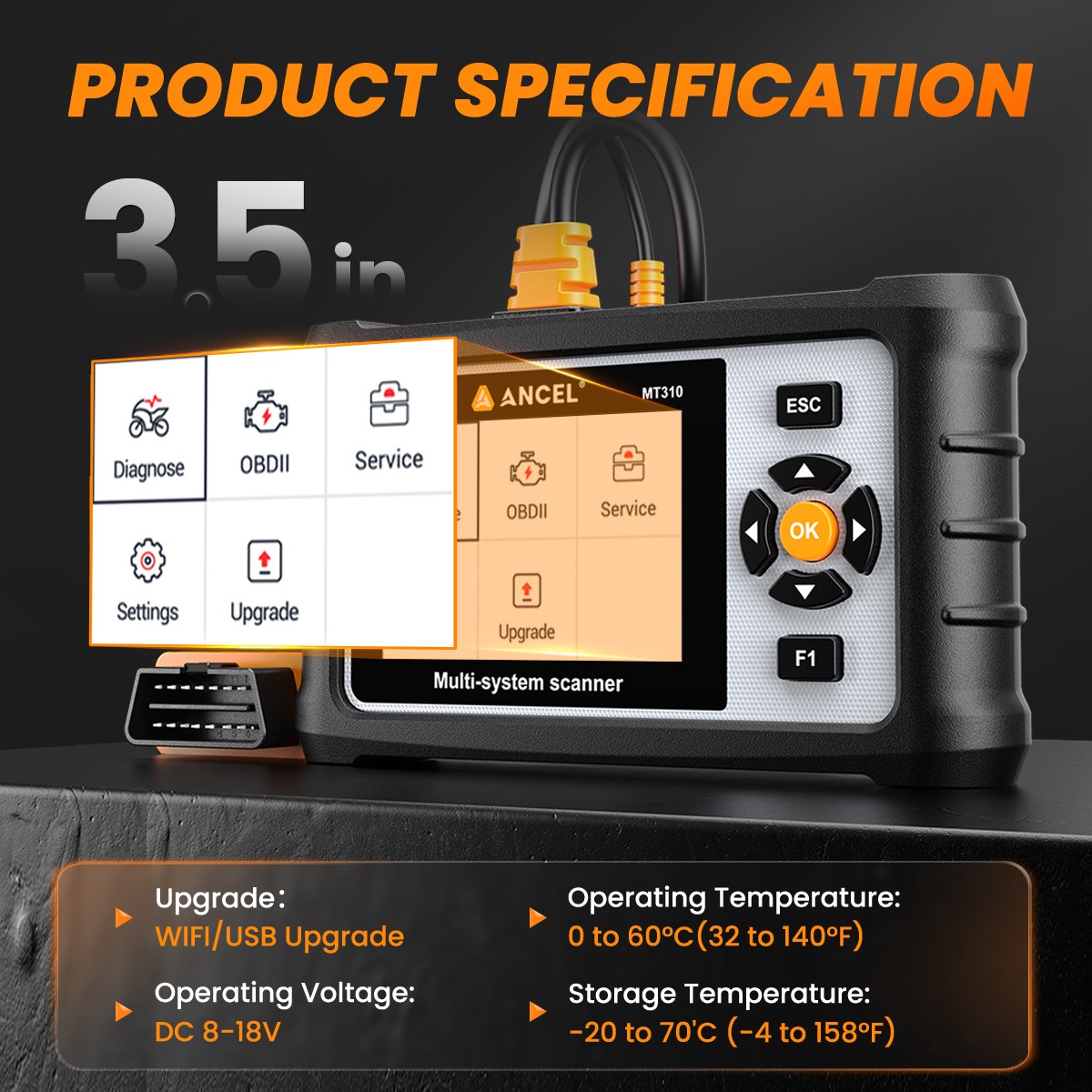 Motorcycle Scanner Full System Diagnosis Read Clear Fault Codes Service Reset