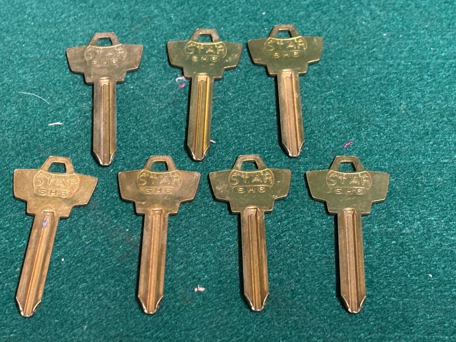 Star SH6 Key Blanks,  (7) Total