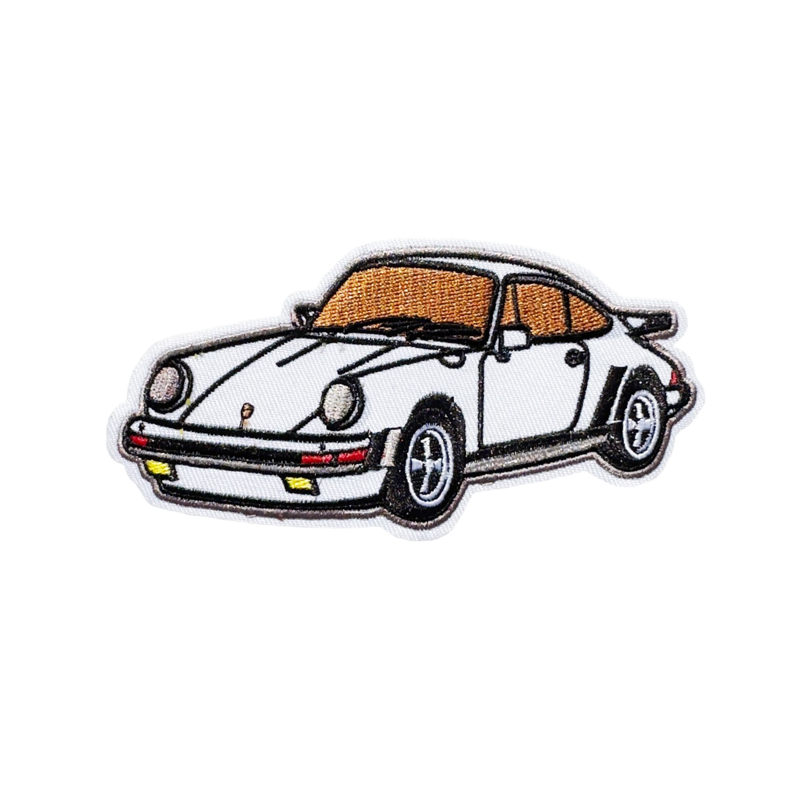 Classic Porsche 911 Style Embroidered Iron On Patch European Sports Car Badge