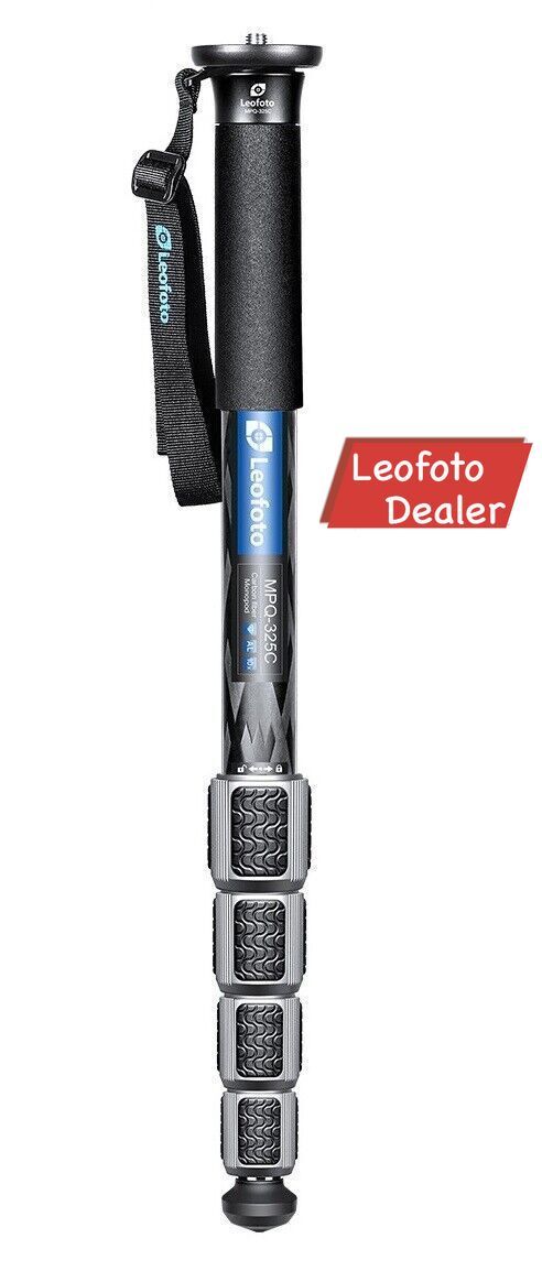 Leofoto MPQ-325C 5-Section CF Monopod Waterproof Leg Locks - Black